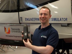 James with the TU2Space rocket after his graduation