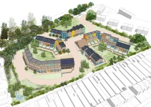 A diagram of the Shaldon Road site looking North.